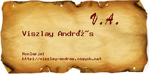 Viszlay András névjegykártya